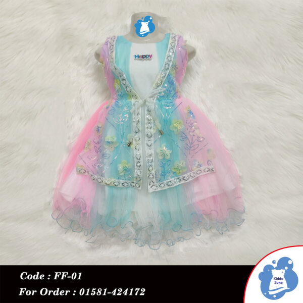 Rainbow Shiny Party Dress - Image 3